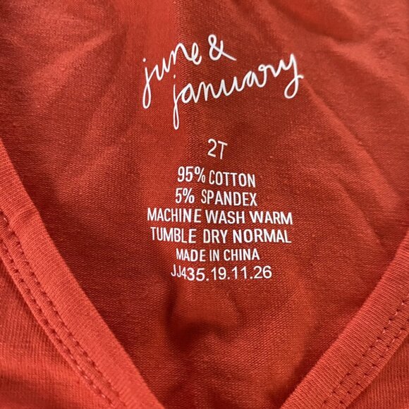 NWOT June & January Cardigan Poppy Size 2T - Picture 2 of 3